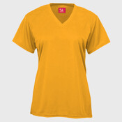 B-Core Ladies V-Neck Short-Sleeved Performance Tee