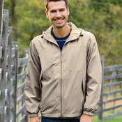 UltraClub Adult Micro-Poly Full-Zip Hooded Jacket