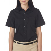 Ladies' Short-Sleeve Cotton-Rich Broadcloth